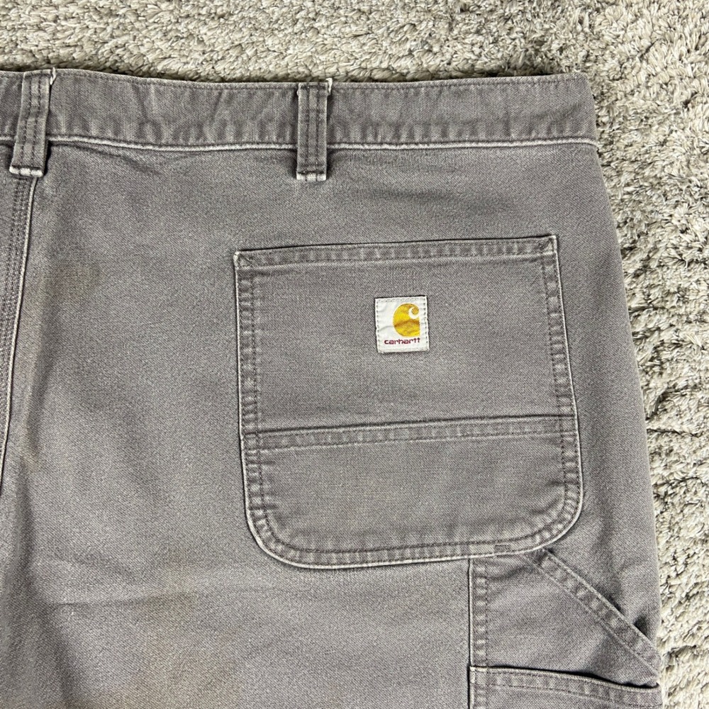 Carhartt Relaxed Straight Rugged Flex Duck Dungaree Pant Mens 50x30 Grey Relaxed